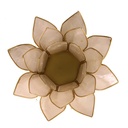 ECLAIRAGE AMBIANCE LOTUS PERLE BLANC BORDS OR 13.5CM # img_psid: 11248